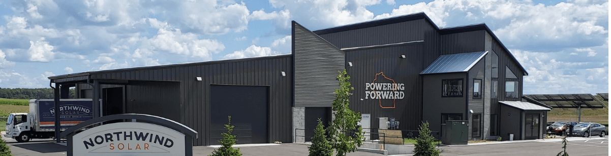 Northwind Solar building with a rooftop solar array